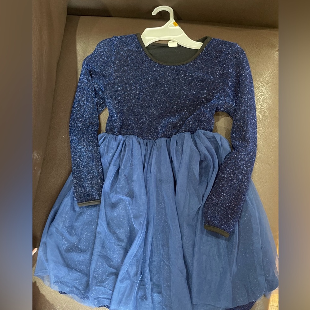 Little girls size 7 blue dress